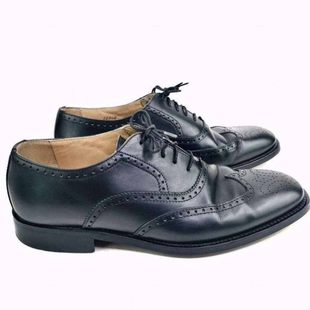 Bostonian Crown Windsor Mens Oxford Shoes Black Leather Sz 8.5M 22340